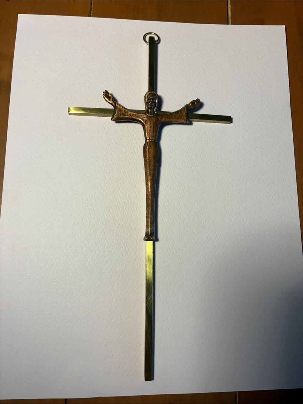 Bronze & Brass Crucifix Wall Cross